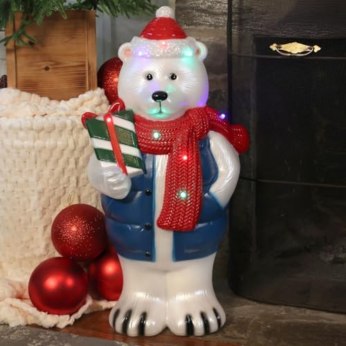 fraser hill farm 30” polar bear blow mold shown in use