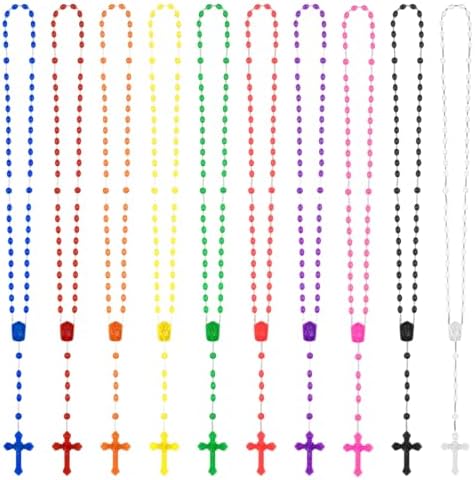 zyflsq bulk plastic rosary beads catholic 100 pack, main product view