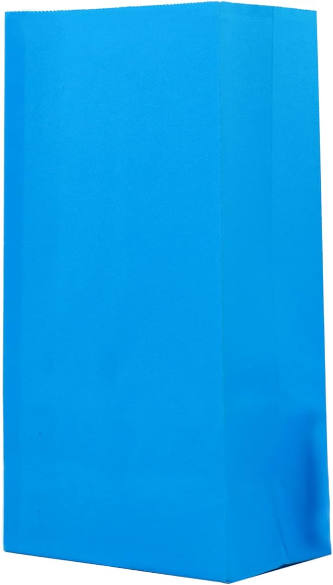 Oletx 30-Pack Dark Blue Party Favor Paper Bags, 9'' Wrapped Treat Bags for Birthday Party, Babyshower, School Activities