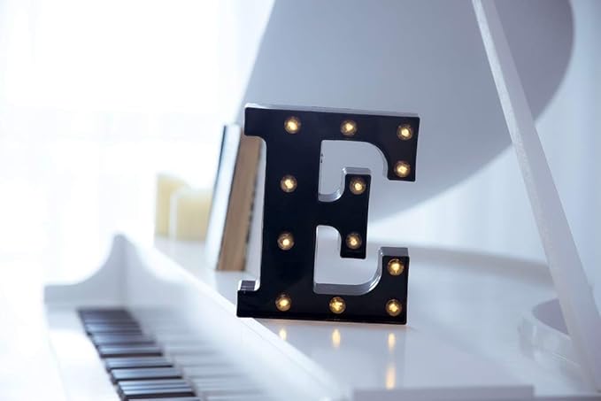 Foaky Black LED Marquee Number Lights Sign Light Up Marquee Number Lights Sign for Night Light Wedding Birthday Party Battery Powered Christmas Lamp Home Bar Decoration