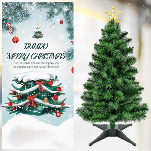 duudo 4ft premium hinged artificial holiday small mini, package contents