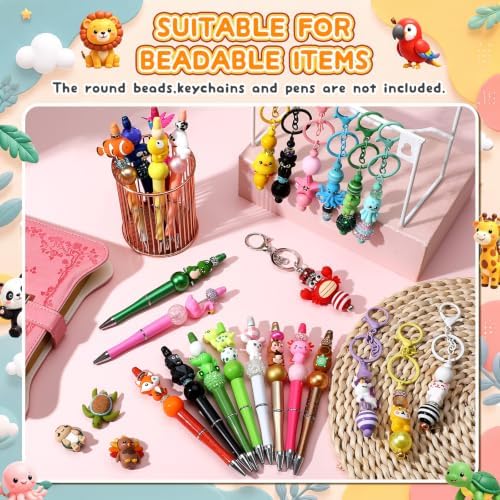 watersay 100 pcs animals 3d silicone focal beads showing dimensions
