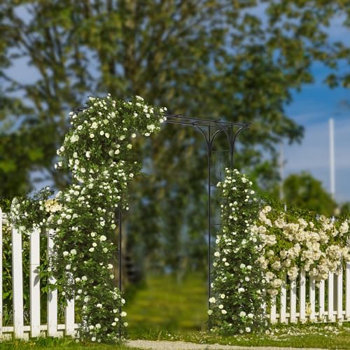 7ft garden arch arbor steel trellis for climbing on a desk or shelf