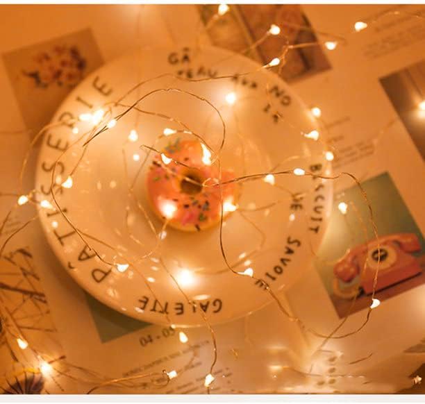 16 Pack 30 Led Fairy Lights Battery Operated String Lights 10 Feet Waterproof Twinkle Lights Mason Jar Lights Silver Wire Firefly Lights for Christmas Party Wedding Patio Warm White