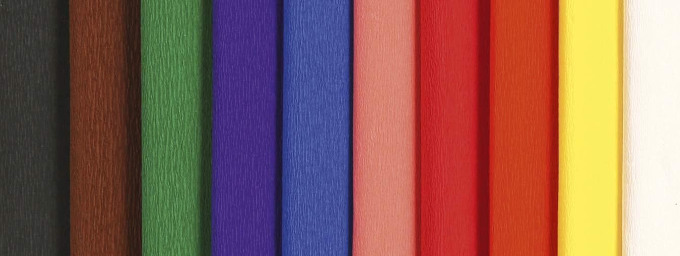 Clairefontaine Maildor Crepe Paper roll 2.00x0.50m 10 Sheets-Assortment, 2 x 0.5 m
