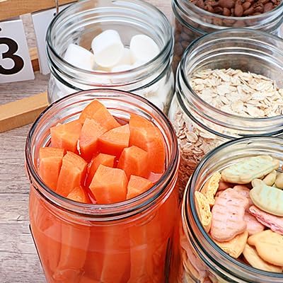 QAPPDA Wide Mouth Mason Jars 32 oz 12 Pack, Large Glass Jars Canning Jar with Lids for Pickling, Storage Food, Meal Prep, Jams, and Spices