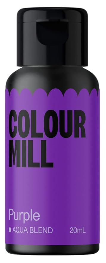Colour Mill Aqua Blend Water-Based Food Coloring, 20 Milliliters Purple