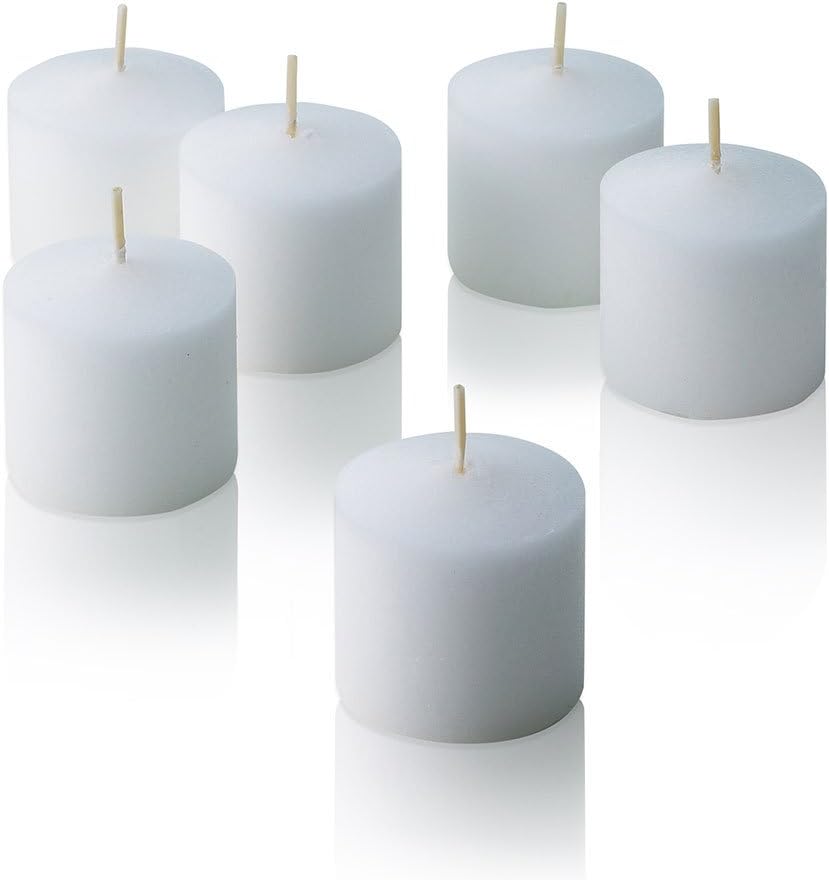 Bulk Pack of 144 White Votive Candles - Box of 144 Unscented Candles - 10 Hour Burn Time - Bulk Candles for Weddings, Parties, Spas and Decorations