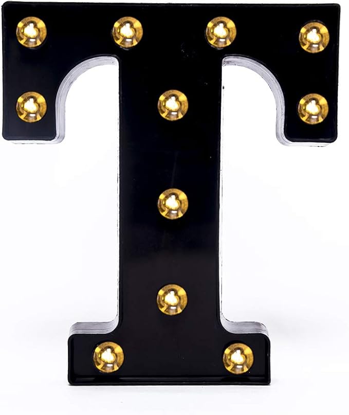 Foaky Black LED Marquee Number Lights Sign Light Up Marquee Number Lights Sign for Night Light Wedding Birthday Party Battery Powered Christmas Lamp Home Bar Decoration