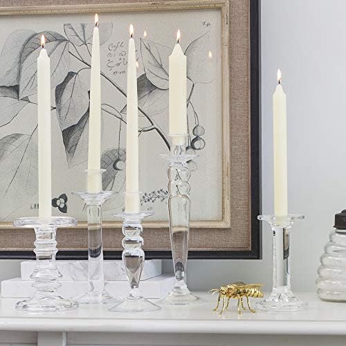 Root Candles 12-Count Unscented Dinner Candles Dripless Beeswax Enhanced Smooth Arista™ Boxed Candle Set, 9-Inch, Ivory