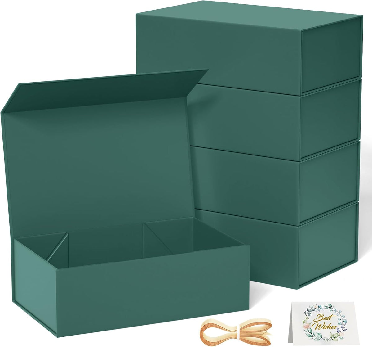 ryddoy 5 pack green gift box, 9.5x6x3'' gift, main product view