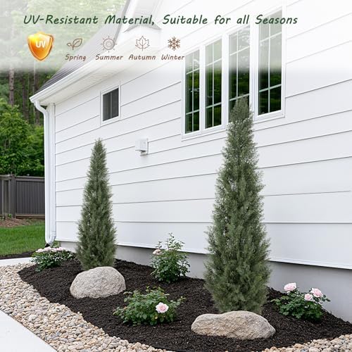 bellacat 5ft uv resistant artificial topiary trees outdoor shown in use