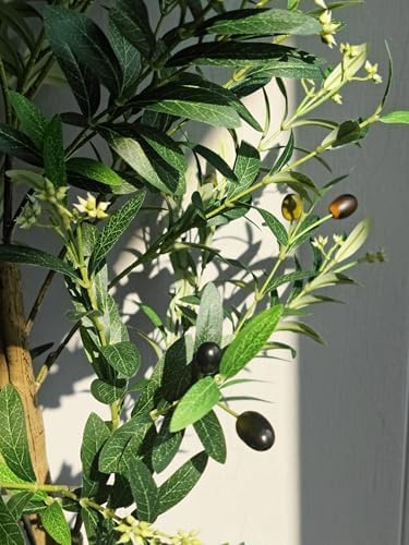 caxchiling large artificial olive tree 6ft, indoor outdoor, front angle view
