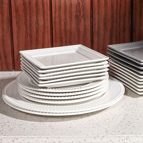 embossed ceramic appetizer & dessert plates - set, package contents