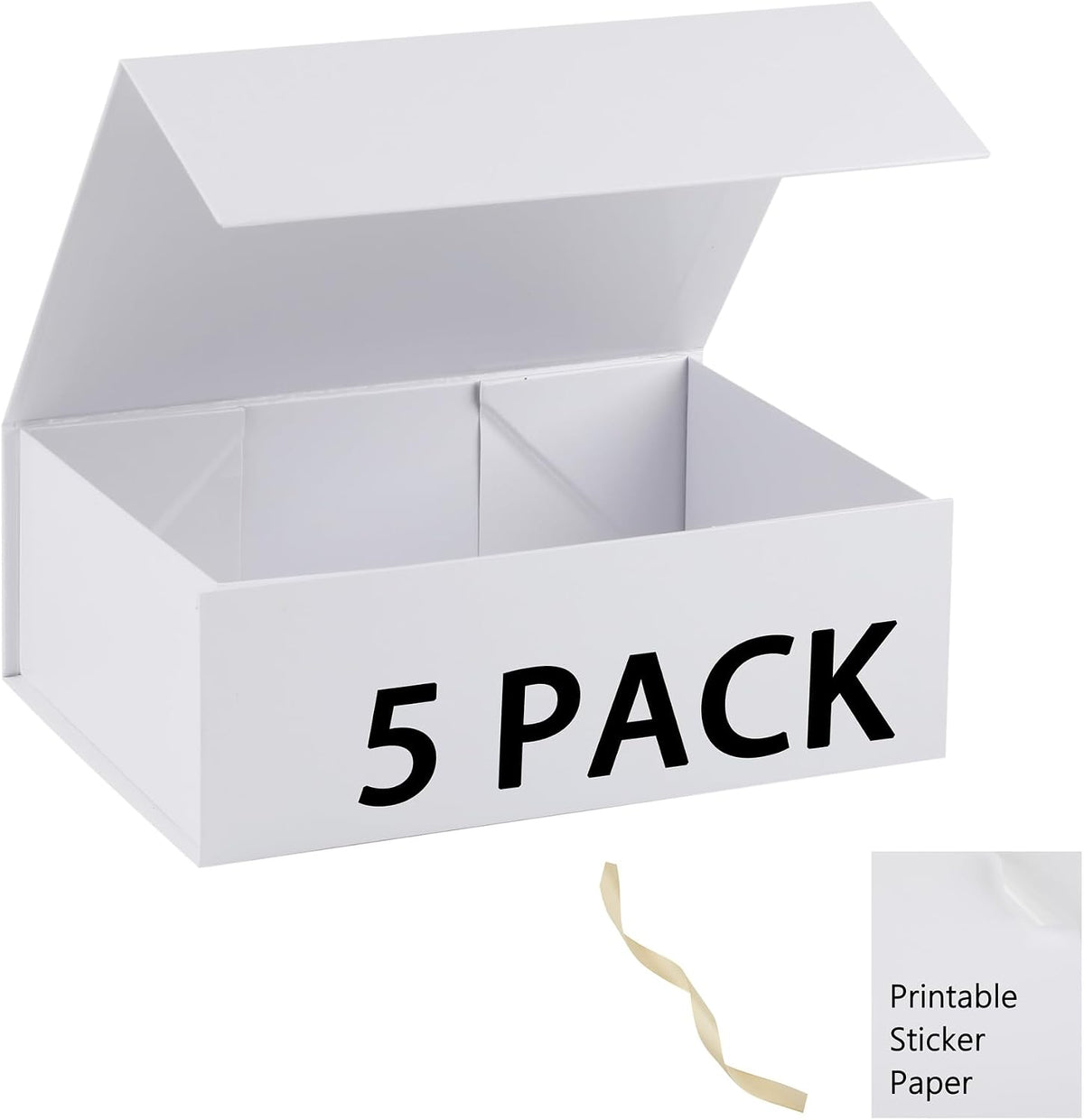 white gift box,13x11x5.3 large gift boxes with lids, main product view