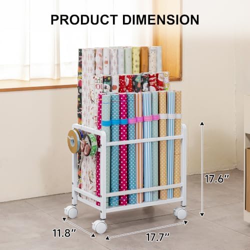 aquzee wrapping paper storage organizer, blueprint holder, 6, close-up detail