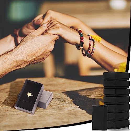 batiyeer 96 pcs black cardboard jewelry boxes with showing dimensions