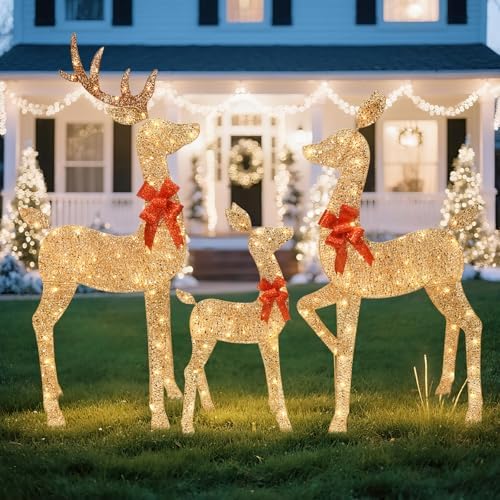 hoyechi 5 ft oversized christmas decorations outdoor lighted on a desk or shelf