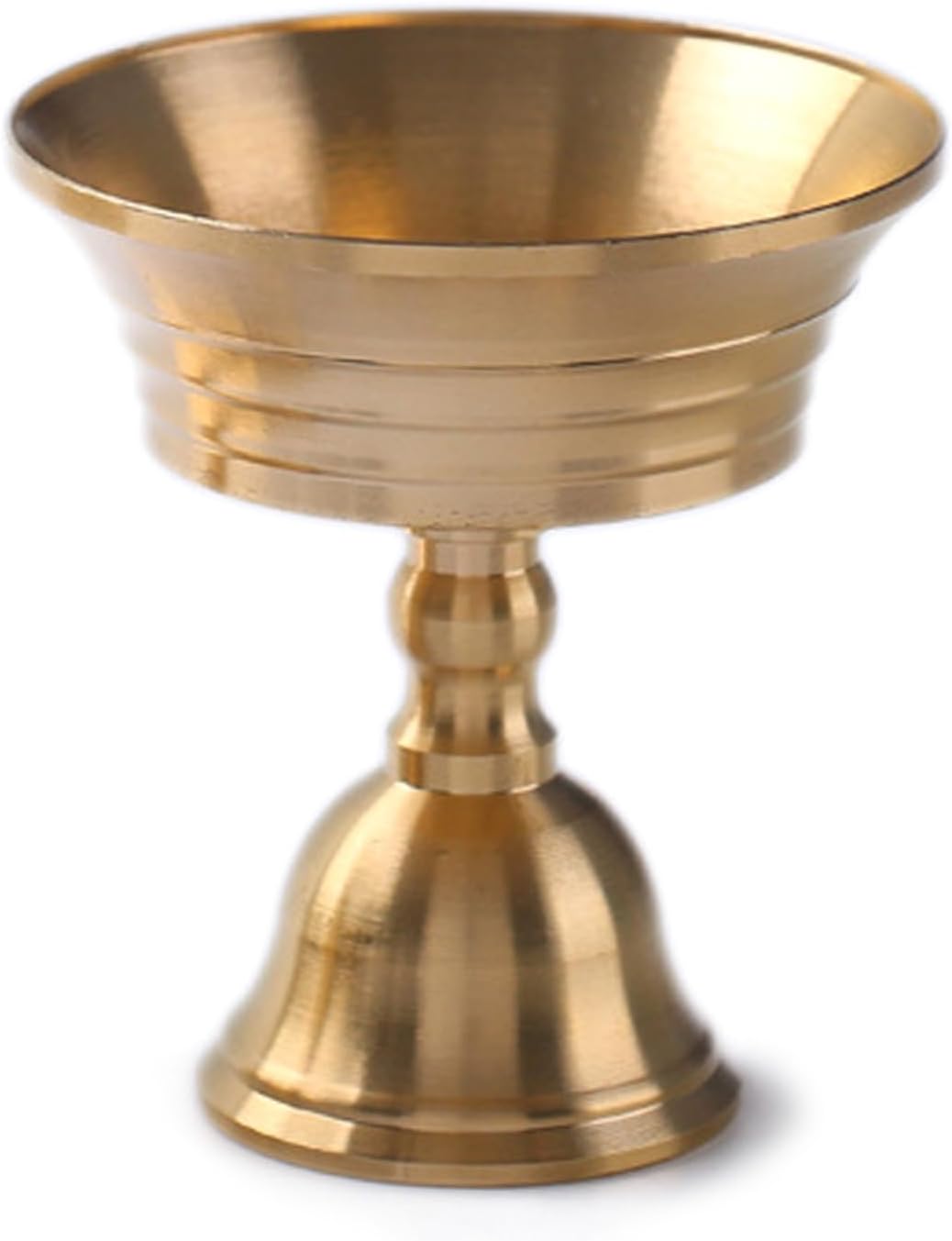 Brass Candlestick for Buddhist Temples Butter Lamp Holder Golden Tealight Stand for Altars Decors Candleholder Thickened Candlestick Decors