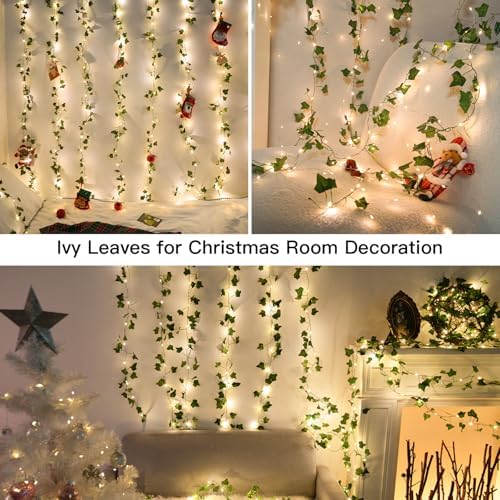 suddus Vine Lights for Bedroom 200 LED Ivy Curtain Lights Remote6.5x6.5ft | Ivy Curtain Lights, Remote Control, Indoor Outdoor Decor, For Bedroom Dorm Wedding Party Wall