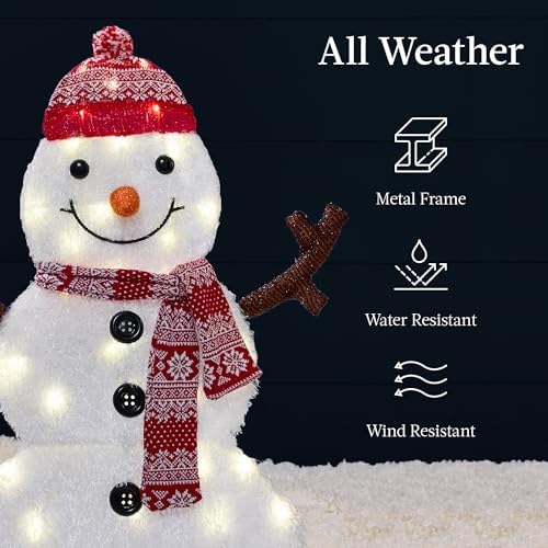 best choice products 4ft 3-piece 2d lighted christmas showing dimensions