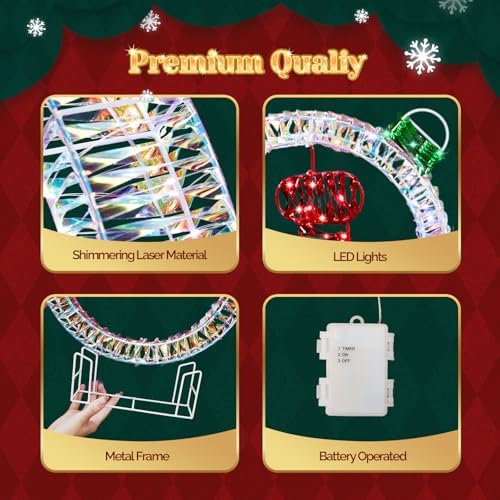 vingli set of 3 lighted iridescent cut out, package contents