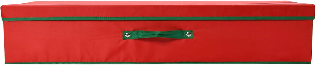 Household Essentials Holiday Gift Wrap Organizer with Lid, Red and Green