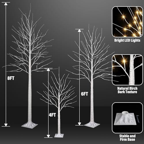 ibaycon 4ft 6 ft and 8ft christmas birch shown in use