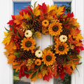 28 inch large fall sunflower wreath for front, main product view