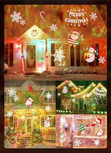 Christmas Projector Lights Outdoor 26 HD Effects (3D Ocean Wave + Patterns) W...