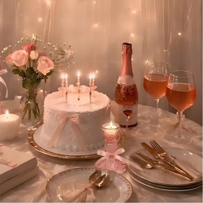 Glass Candle Holder Set of 12, Pink Taper Candle Holders Bulk, Vintage Candlestick Holders, Candle Stick Holder for Table Centerpieces, Wedding & Mother's Day