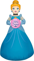 gemmy christmas inflatable cinderella with ornament, 3.5 ft, main product view