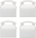 Oletx 12-Pack White Party Favor Treat Boxes, Goodie Gable Paper Gift Boxes with Handles. Perfect for Wedding, Birthday, Graduation, Babyshower.