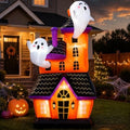 6 ft halloween inflatable haunted house with 2, main product view