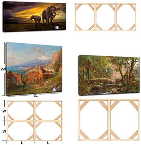 diy solid wood canvas frame kit with stretch, front angle view