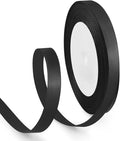 3/8 Inch 25 Yards Satin Ribbon Black, Solid Color Fabric Ribbon for Gift Wrapping, Wedding, Polyester Gift Ribbon for Birthday Party Decoration, Craft, Hair, Floral, Sewing