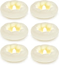 3”White Flameless Led Floating Candles, Plastic Battery Operated Flickering Waterproof Tealights Long Lasting 200H+ for Cylinder Vases, Centerpieces at Wedding, Party, Pool, Holiday (6pack)