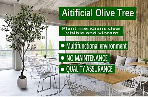 artificial olive tree 7ft(82in,2200+uv protection leaf) tall,faux olive on a desk or shelf