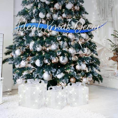 towponics set of 3 christmas lighted gift boxes, package contents