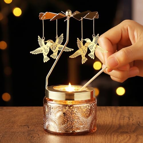 Hummingbird Rotating Candle, Gifts for Women Mom Daughter Sister Wife | Birthday Gifts for Women Friendship, Unique Scented Candle Gift for Christmas Anniversary Mothers Day