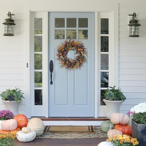 idyllic fall wreaths for front door 22 inch, package contents