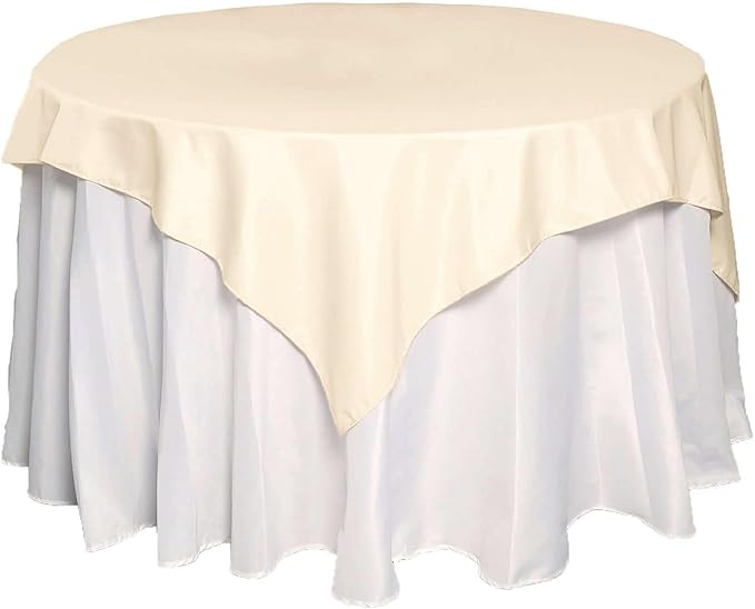 Efavormart 70" Square Linens Beige Wholesale Linens Polyester Square Linen Tablecloth for Wedding Banquet Party Restaurant