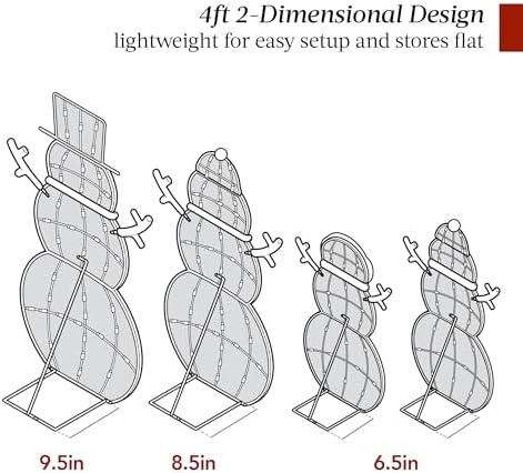 best choice products 4ft 4-piece 2d lighted christmas shown in use