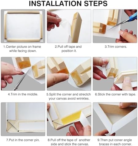 diy wood canvas stretcher bars kit, 1.25" gallery, side view