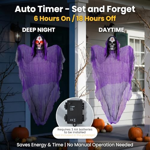 3 packs halloween decorations outdoor - bclgshine lighted shown in use