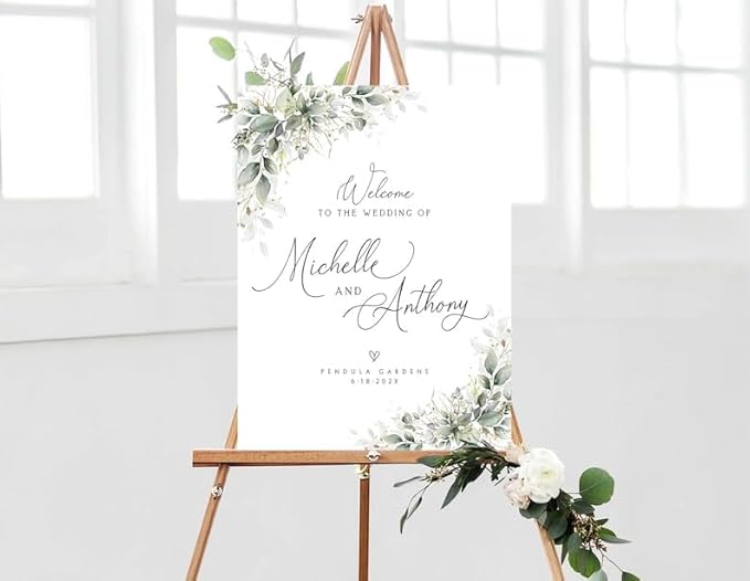 Greenery Wedding Signs, Wedding Welcome Sign, Wedding Signs, Greenery Wedding Welcome Sign, Greenery Wedding Decorations, Greenery Wedding