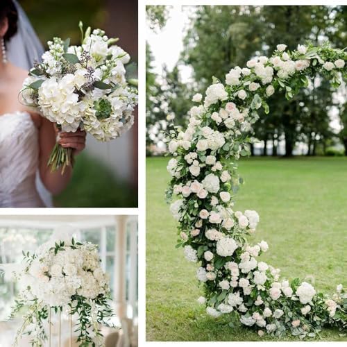 faux white hydrangea artificial flowers bulk fake flowers on a desk or shelf