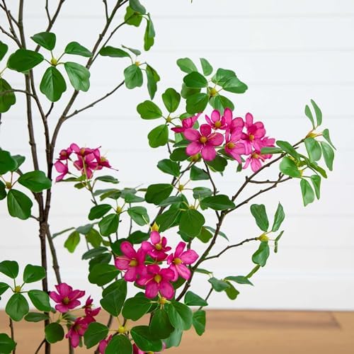 nearly natural 4 ft artificial dogwood tree with, front angle view