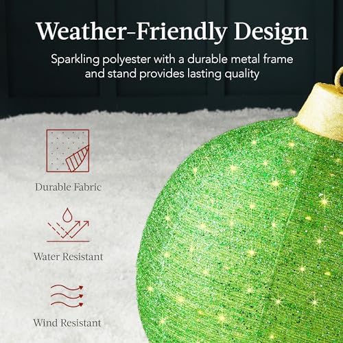 best choice products 2pc lighted pop-up outdoor christmas, package contents