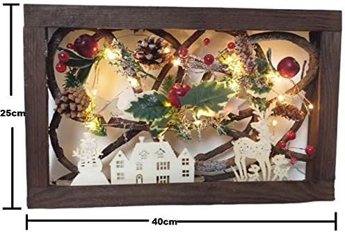 shatchi 40cm led pre-lit decorated with leaves pine shown in use